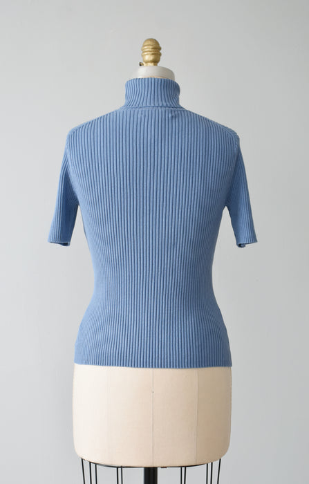 Cornflower Rib Knit Top (s)