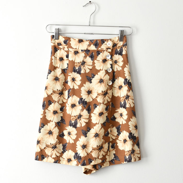 vintage floral skort (xs/s)