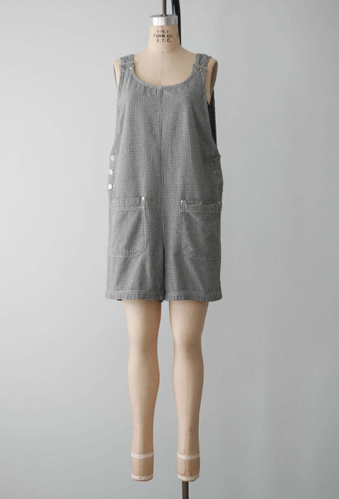 Gingham Overall Shorts (m)