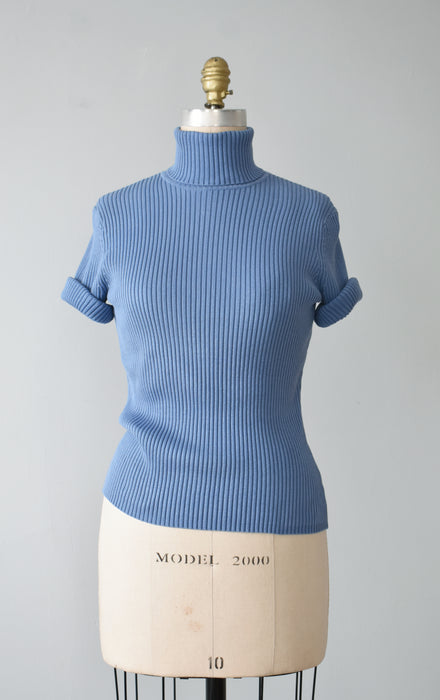 Cornflower Rib Knit Top (s)