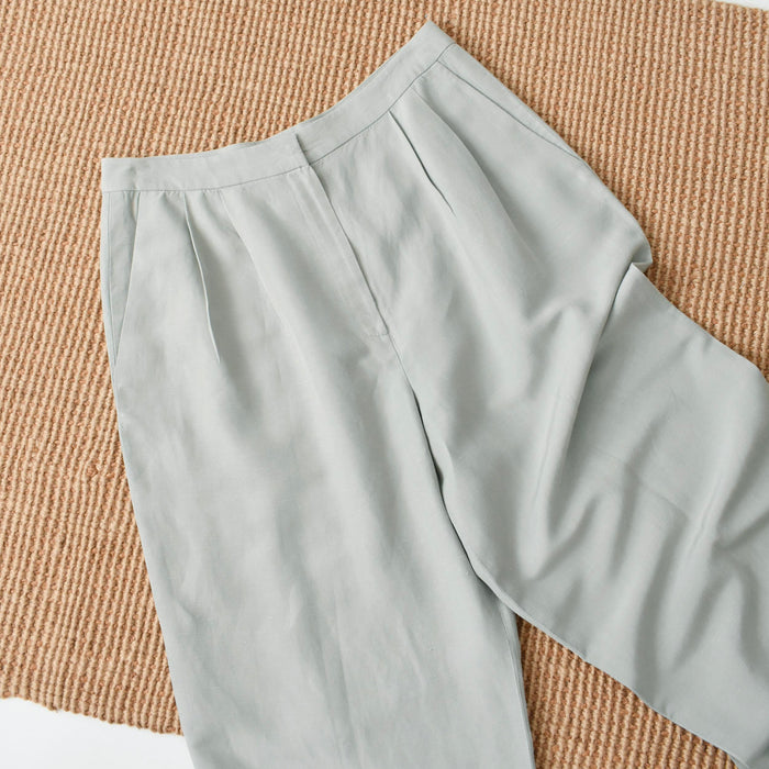 vintage silk & linen trousers (l)