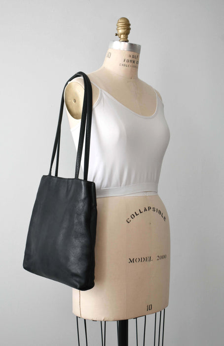 Black Leather Shoulder Bag
