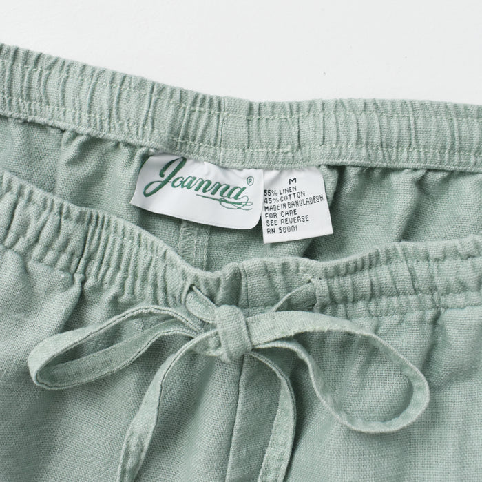 vintage celadon linen pants (m/l)