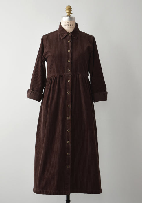 Vintage Corduroy Duster Dress (s)