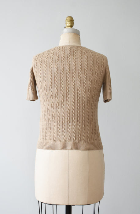 Cashmere Silk Cable Knit Tee (s)