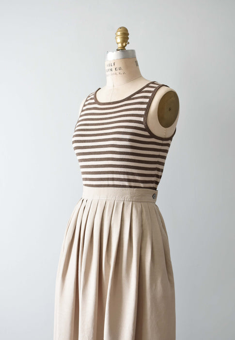 vintage striped cotton knit tank (s)