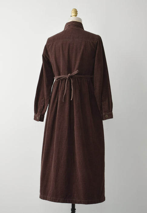 Vintage Corduroy Duster Dress (s)
