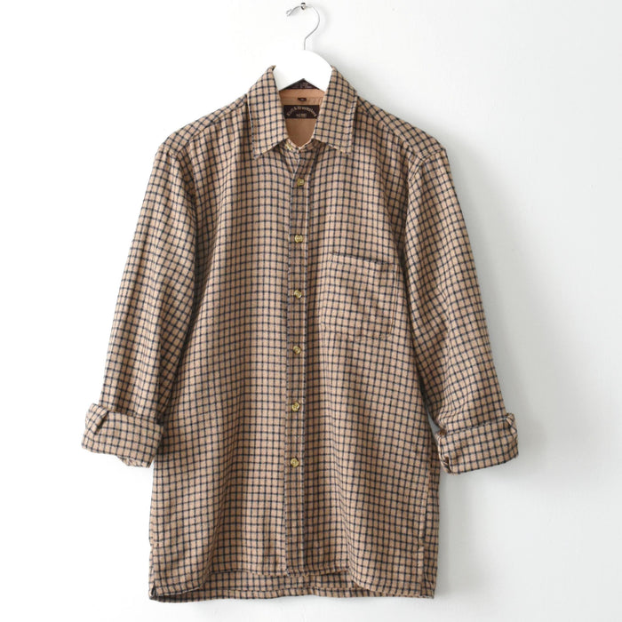 vintage windowpane wool shirt (s)