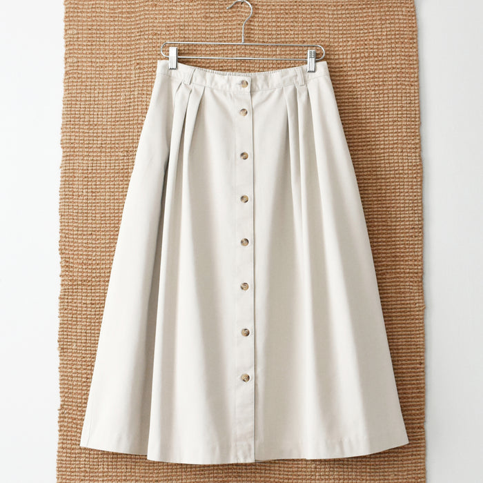 vintage cotton button front skirt (l)