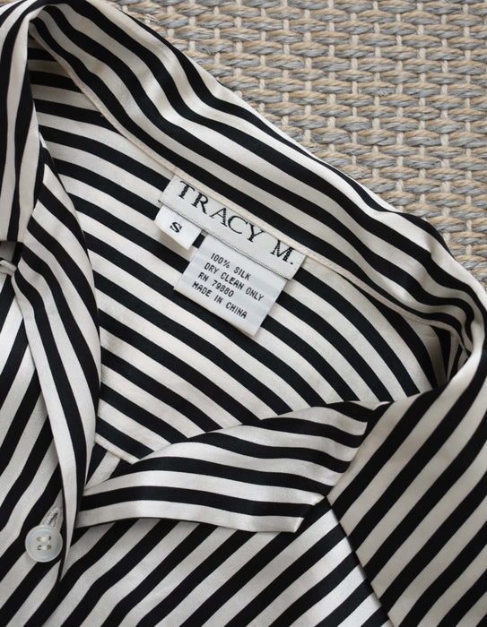 Vintage Striped Silk Shirt (s)