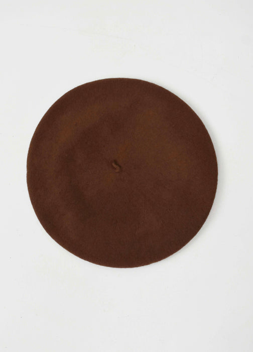 Vintage Brown Wool Beret
