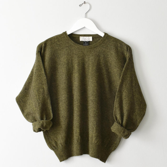 vintage olive wool sweater (s/m)