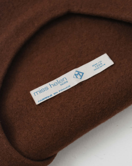 Vintage Brown Wool Beret
