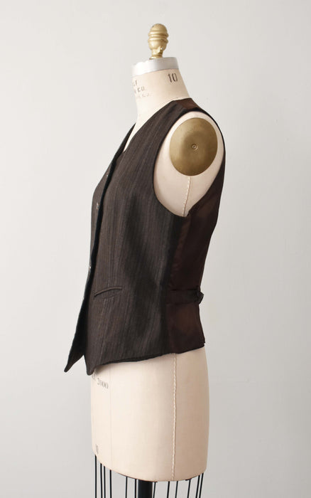 Vintage Brown Wool Vest (s/m)