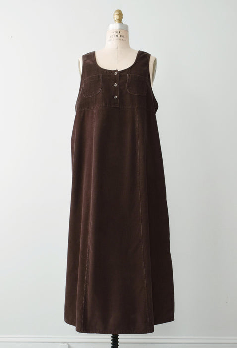 vintage corduroy jumper dress (l/xl)