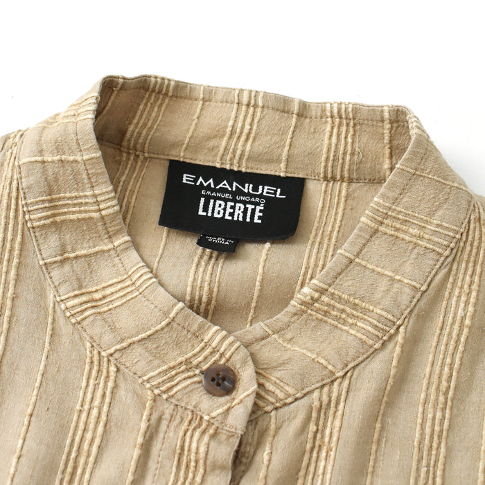 vintage ribbed raw silk shirt (l)