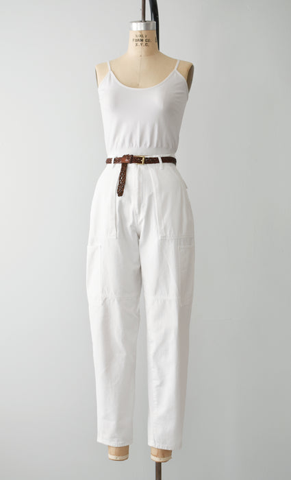 Vintage White Utility Pants (xs)