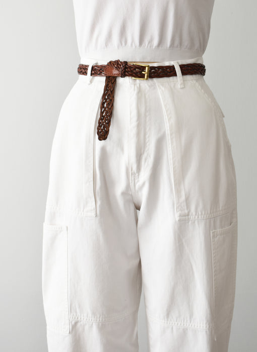 Vintage White Utility Pants (xs)