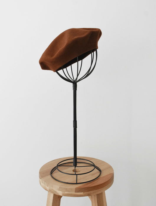Vintage Brown Wool Beret