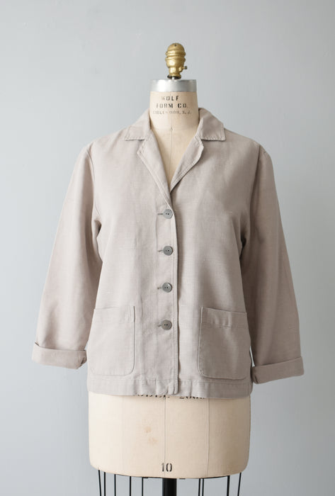Oat Linen Utility Jacket (s/m)