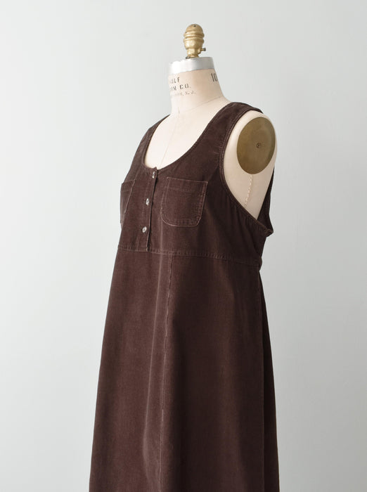 vintage corduroy jumper dress (l/xl)