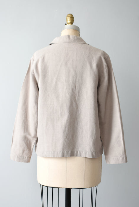 Oat Linen Utility Jacket (s/m)