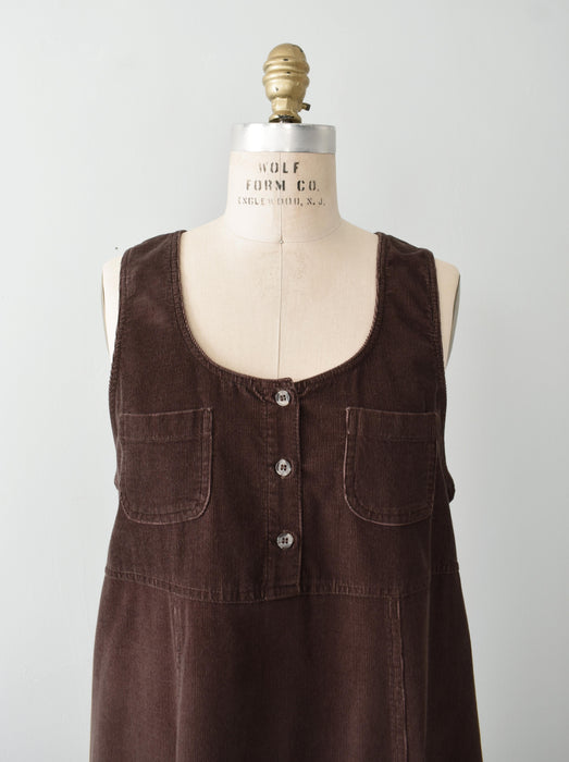 vintage corduroy jumper dress (l/xl)