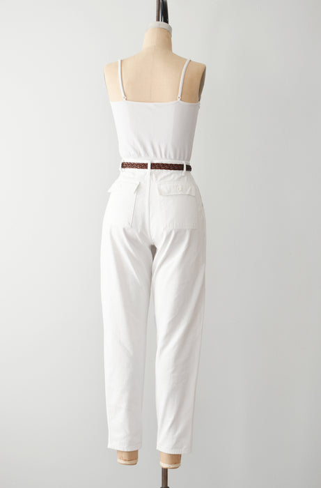 Vintage White Utility Pants (xs)