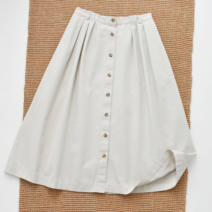 vintage cotton button front skirt (l)