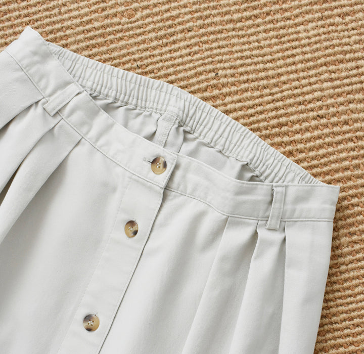 vintage cotton button front skirt (l)