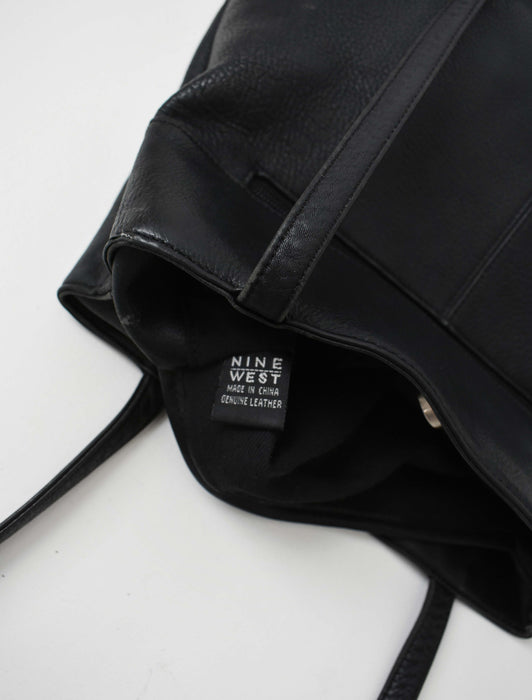 Black Leather Shoulder Bag