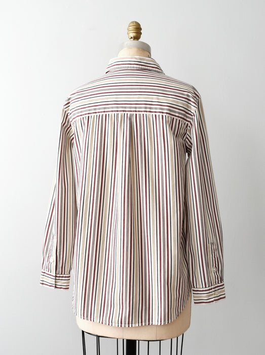 vintage striped button down shirt (m)