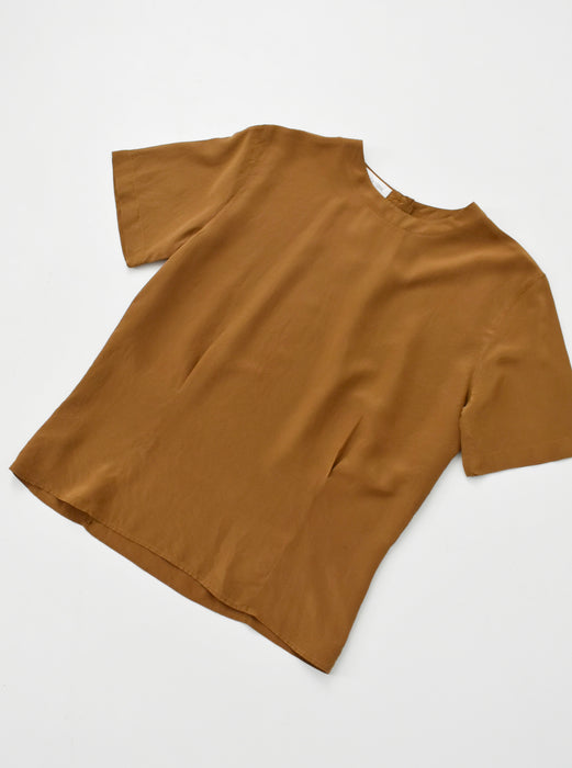 vintage clay silk top (m)