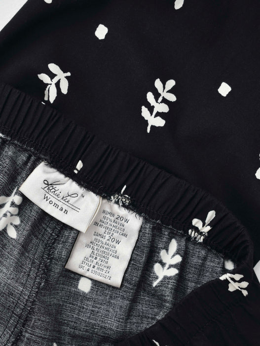 Vintage Leaf Print Pants (xl)