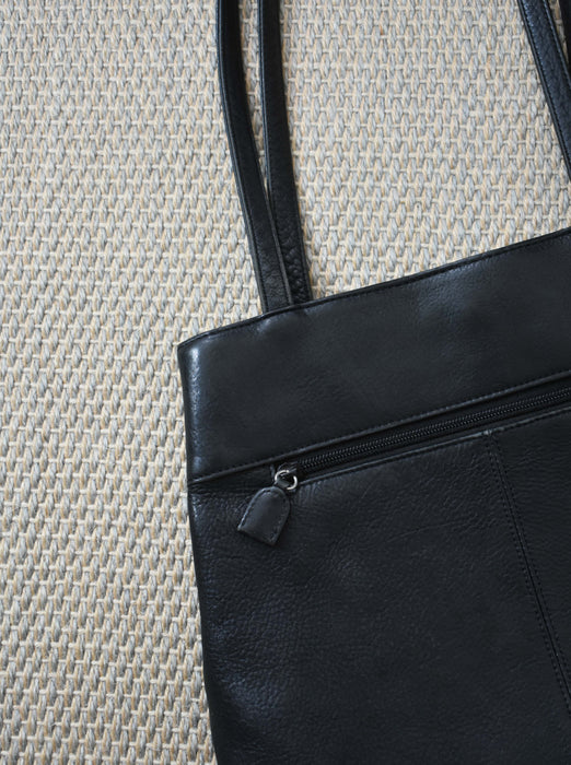 Black Leather Shoulder Bag
