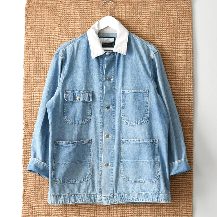 vintage denim chore coat (l)