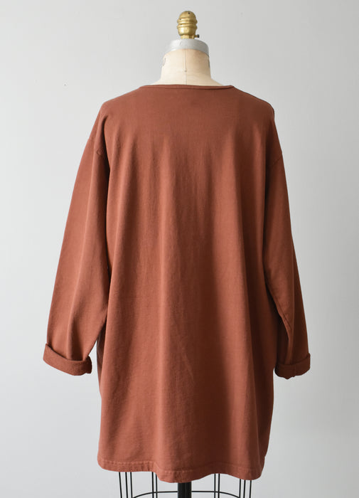vintage rust cotton pullover (xl)