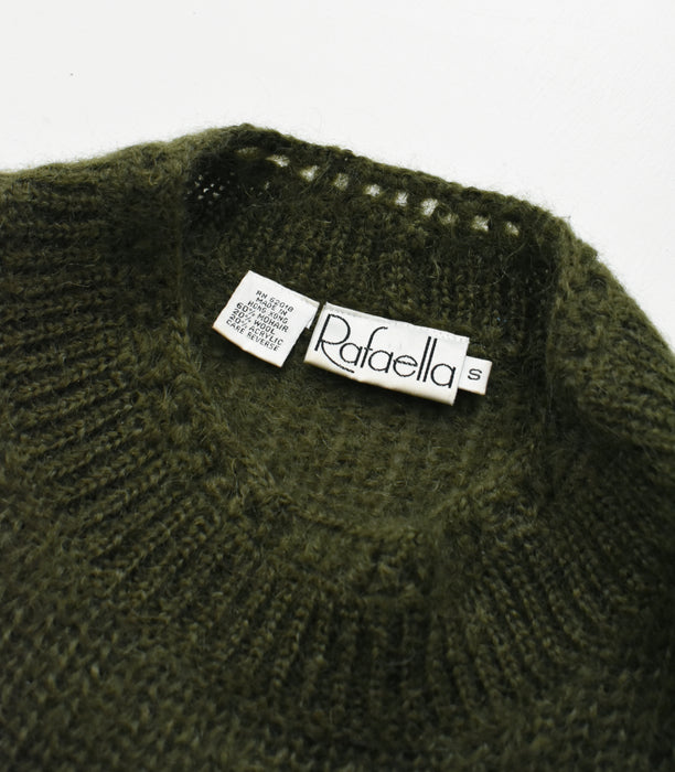 vintage olive mohair sweater (xs/s)