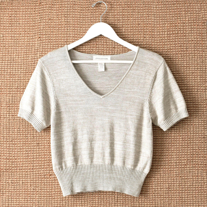 vintage silk knit top (xs/s)