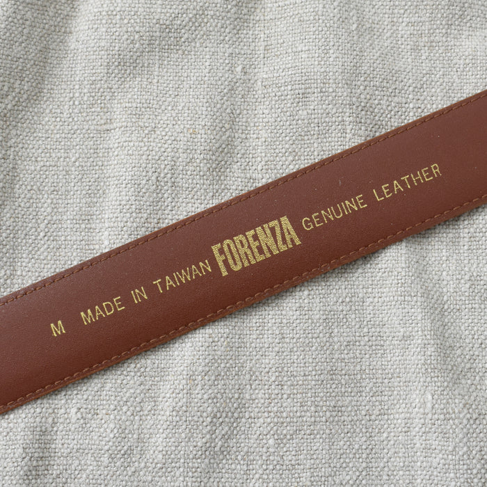 vintage tan leather belt (m)