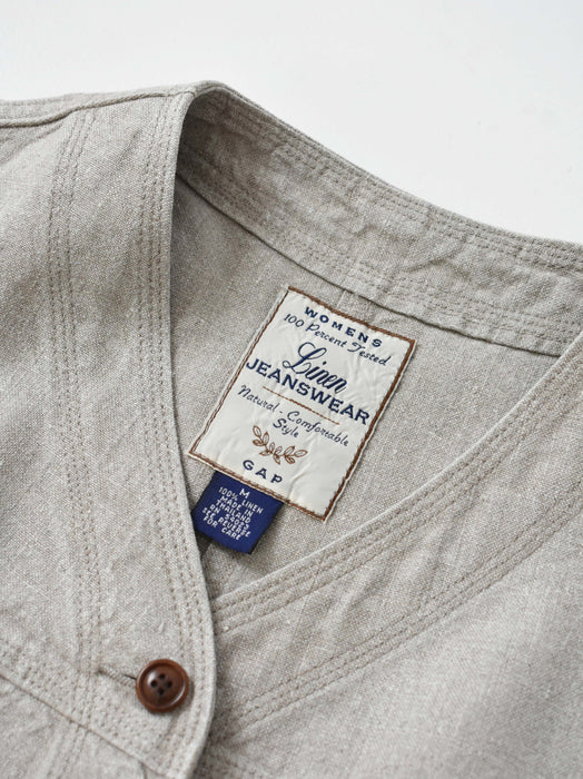 vintage cropped linen top (s/m)