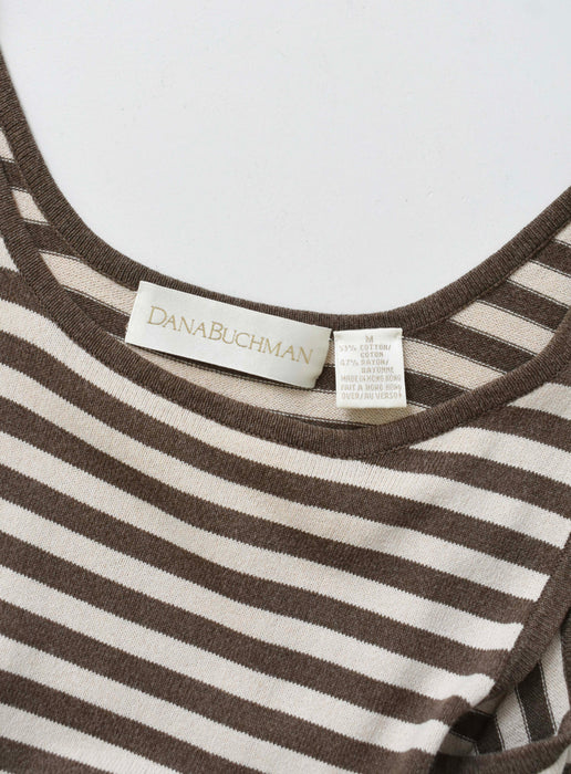 vintage striped cotton knit tank (s)