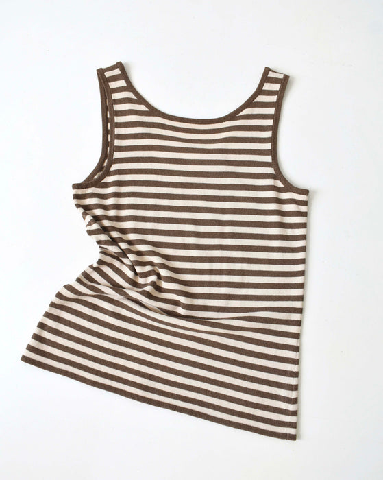 vintage striped cotton knit tank (s)