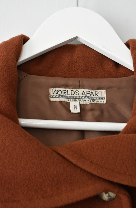 vintage cinnamon wool coat (m/l)