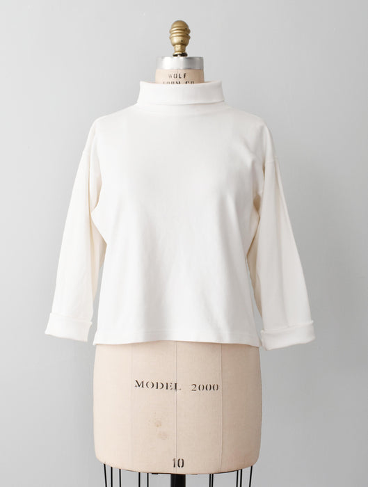 vintage cropped salt turtleneck (m/l)