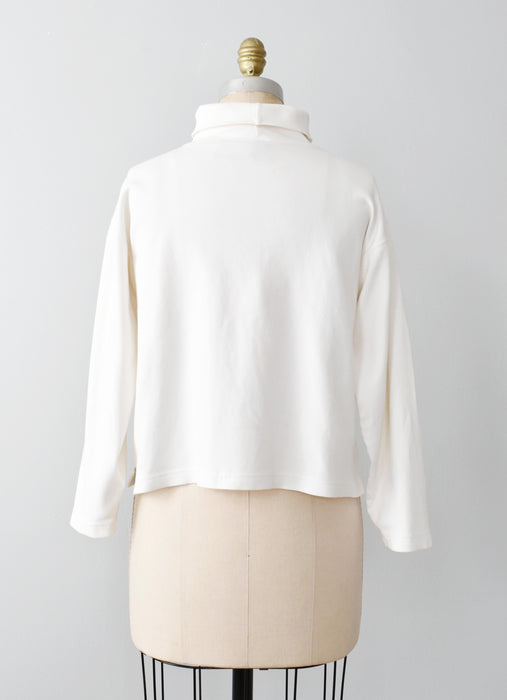 vintage cropped salt turtleneck (m/l)