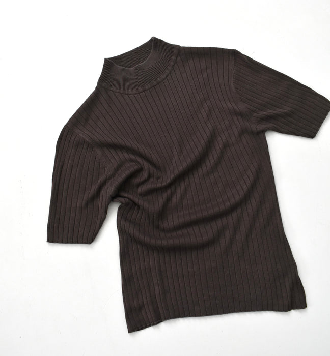 vintage silk rib knit top (xs/s)