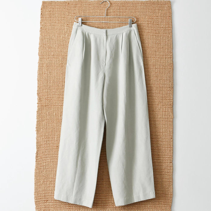 vintage silk & linen trousers (l)