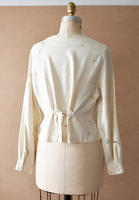 hand-painted vintage silk shirt | dropcloth - Improv Goods