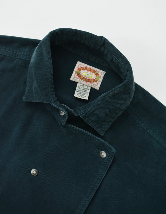 vintage viridian corduroy shirt (l)